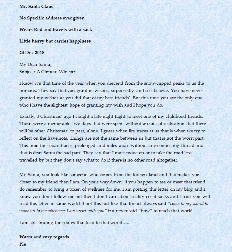 Letter to santa